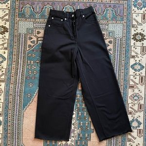 Brand New Dries Van Noten Black Wide Leg Jean Size 27